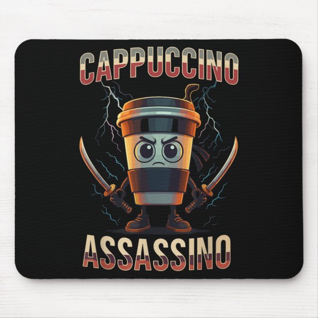 Mousepad Surreal Italiano Cappuccino Ino Funny Meme (Frente)