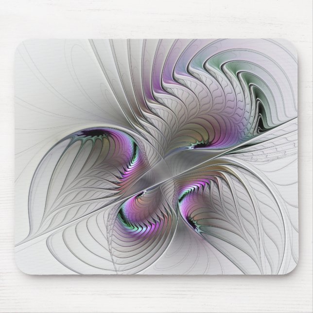 Mousepad Surreal Shy Beauty Modern Abstract Fractal Art (Frente)