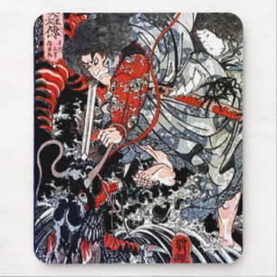 Mousepad Susanoo que massacra Yamata nenhum Orochi por