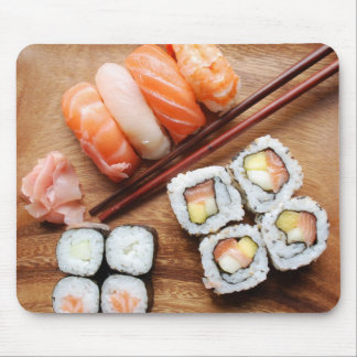 Mousepad Sushi - comida de Japonese (em uma placa de