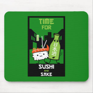 Mousepad Sushi E Sake Foodies