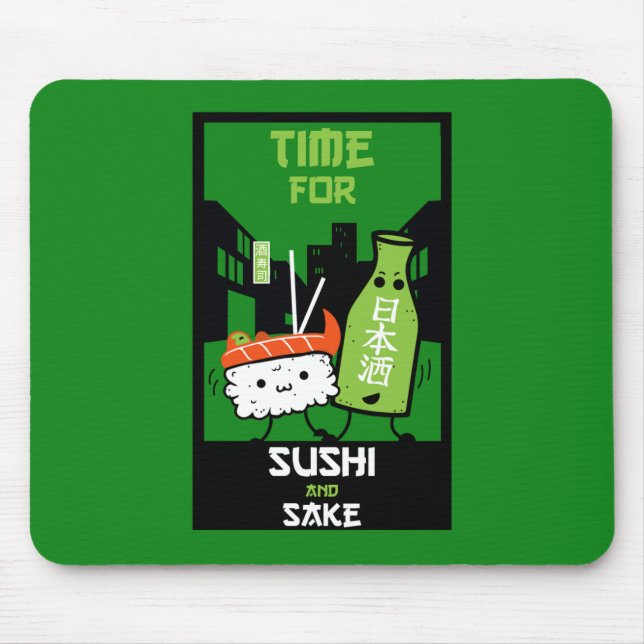 Mousepad Sushi E Sake Foodies (Frente)