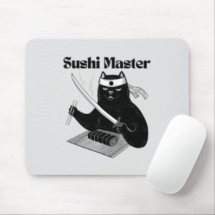 Mousepad sushi master, sushi cat