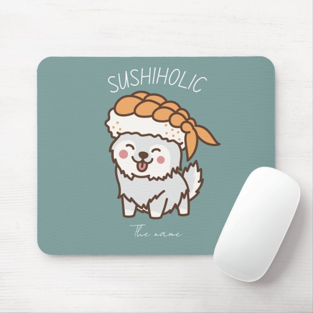 Mousepad sushiholic, sushi cat (Com mouse)