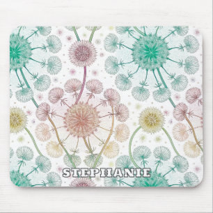 Mousepad Suspiro de Dandelion Whimsical - Botânica Pastel