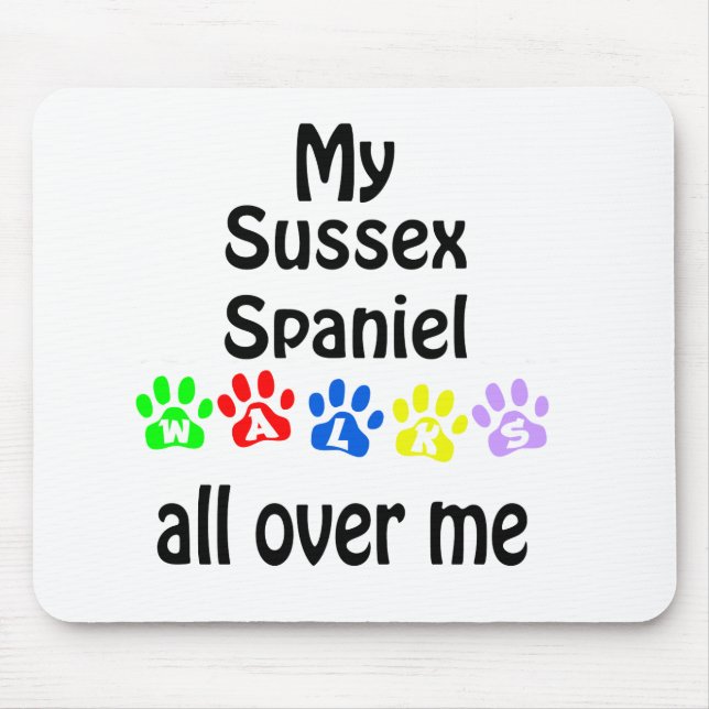 Mousepad Sussex Spaniel Walks Design (Frente)