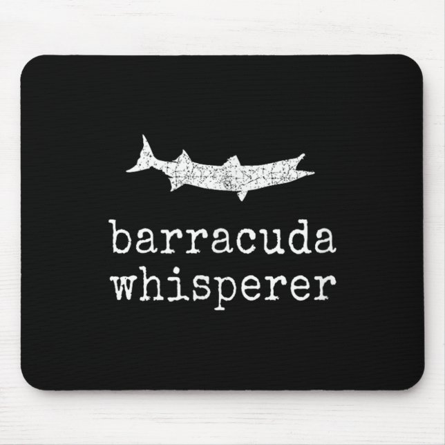 Mousepad Sussurrador de Barracuda Engraçado Pesca de Barrac (Frente)