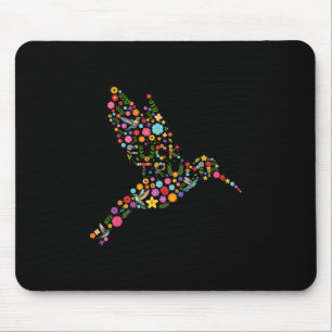 Mousepad Sutil Mensagem Oculta Anti Trump Floral Beija-flor