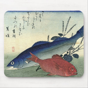 Mousepad Suzuki & Kimmedai - Peixe Japonês de Hiroshige