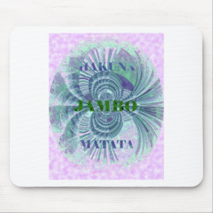Mousepad Swaga Jambo Hakuna Matata Quênia Giraffe Safari Wo