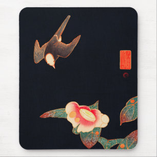 Mousepad Swallow e Camellia (1900) apresentada por Ito Jaku