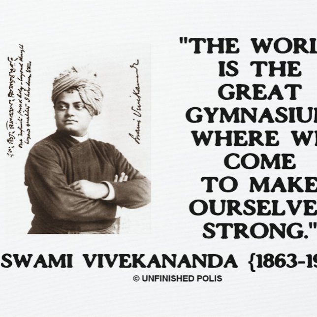Mousepad Swami Vivekananda World Excelente Gymnasium Strong (Inspire yourself everyday when you work on the computer with this Swami Vivekananda quote mousepad!)