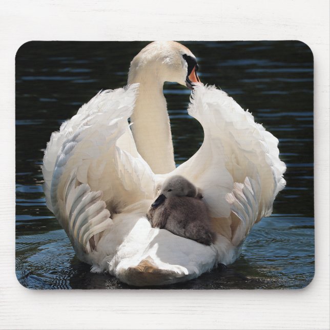 Mousepad swan branco (Frente)