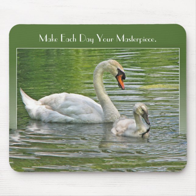 Mousepad Swan e Cygnet na Água (Frente)