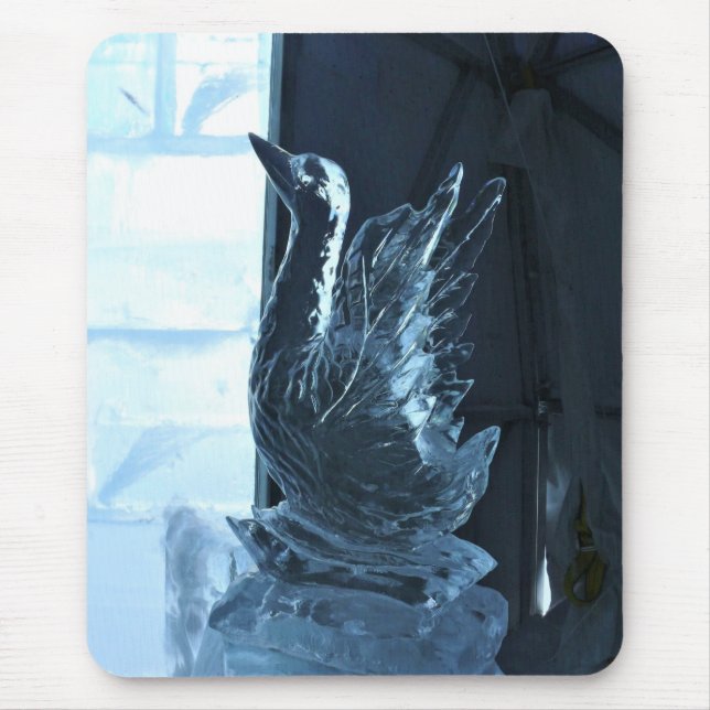 Mousepad Swan Ice SCulture, Quebec, Canadá (Frente)