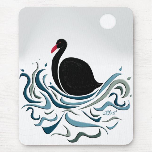 Mousepad Swan Negro (Frente)
