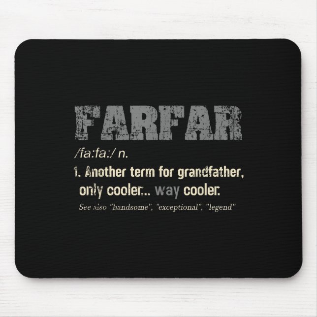 Mousepad Swedish Farfar Funny Definition Grandpa Gift  (Frente)