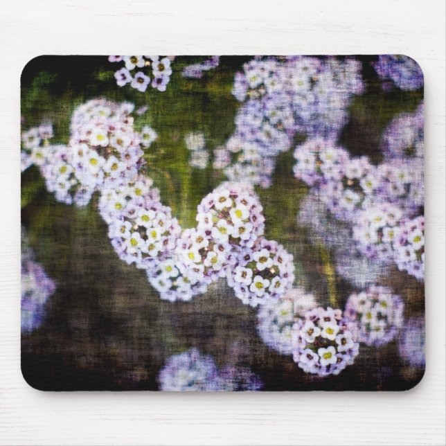 Mousepad Sweet Alyssum em Grunge (Frente)