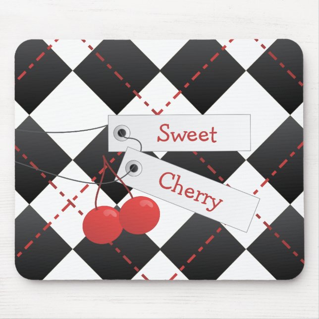 Mousepad Sweet Cherry Argyle (Frente)