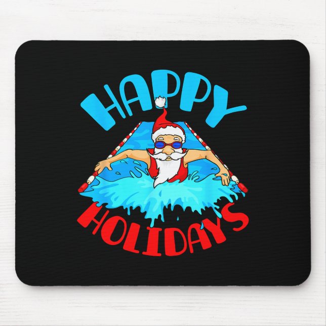 Mousepad Swimming Christmas Santa  (Frente)