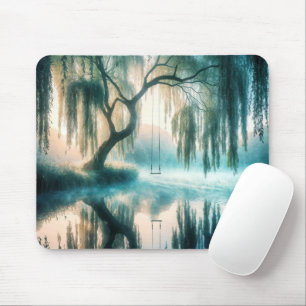 Mousepad Swing Hanging from a Willow Tree