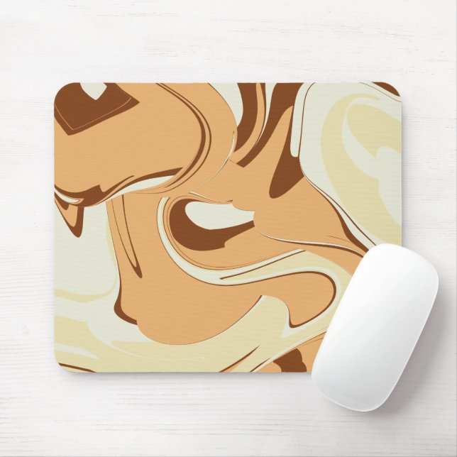 Mousepad Swirl de Café Castanho (Com mouse)