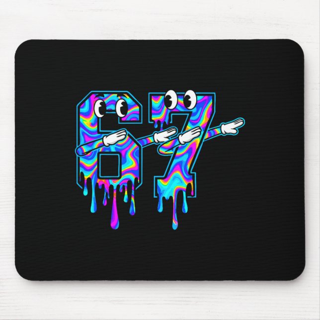 Mousepad Swirl Six Seven Dab Drip 6 7 Dabbing Meme  (Frente)