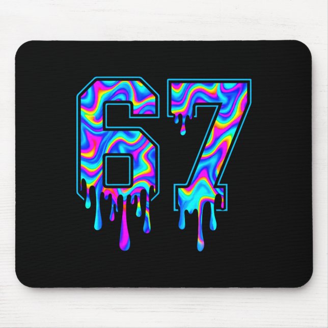 Mousepad Swirl Six Seven Drip 6 7 Meme Gen Alpha Slang  (Frente)