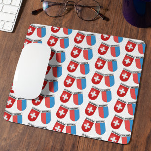 Mousepad Swiss & Canton Ticino Flags