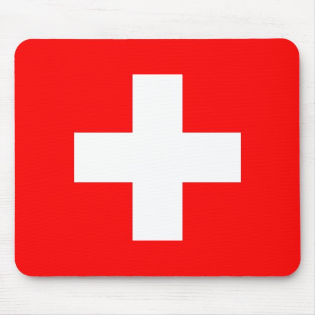 Mousepad Swiss Flag (Switzerland) (Frente)