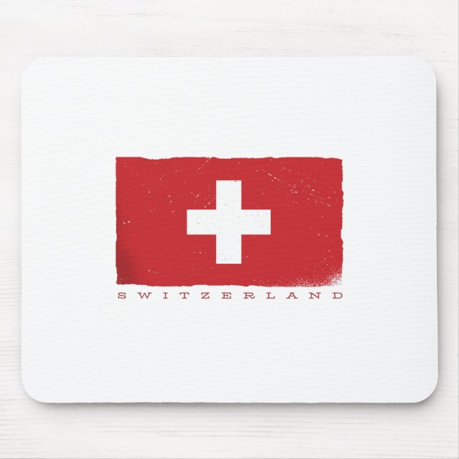 Mousepad SWITZERLAND Flag For Swiss Lover (Frente)