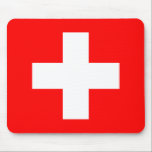 Mousepad Switzerland (Swiss) Flag<br><div class="desc">Customizable World Flag Products - Please feel free to add your own text.</div>