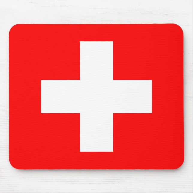 Mousepad Switzerland (Swiss) Flag (Frente)