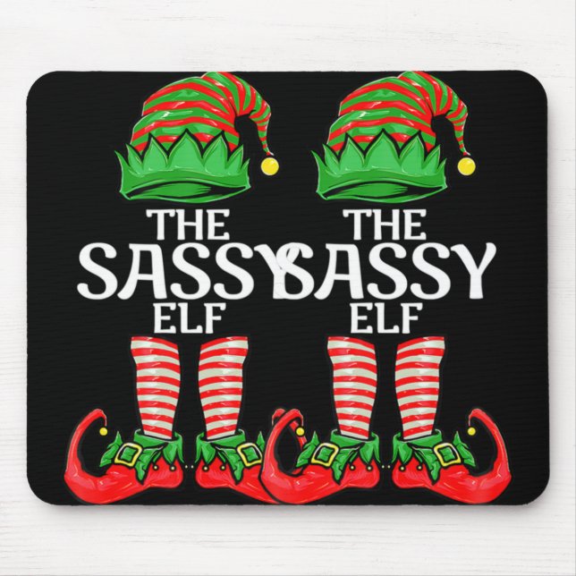 Mousepad Sy Elf Christmas Family Matching Group T Shirt  (Frente)