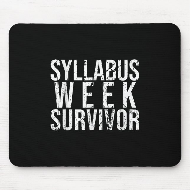 Mousepad Syllabus Week Survivor College Freshman Fall Semes (Frente)