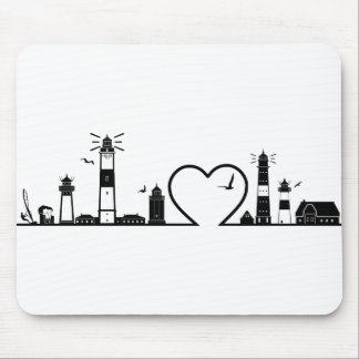 Mousepad SYLT Nordsee Insel City Skyline Silhouette