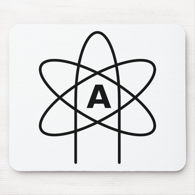 Mousepad Symbol of Atheism (Atom Emblem) (Frente)