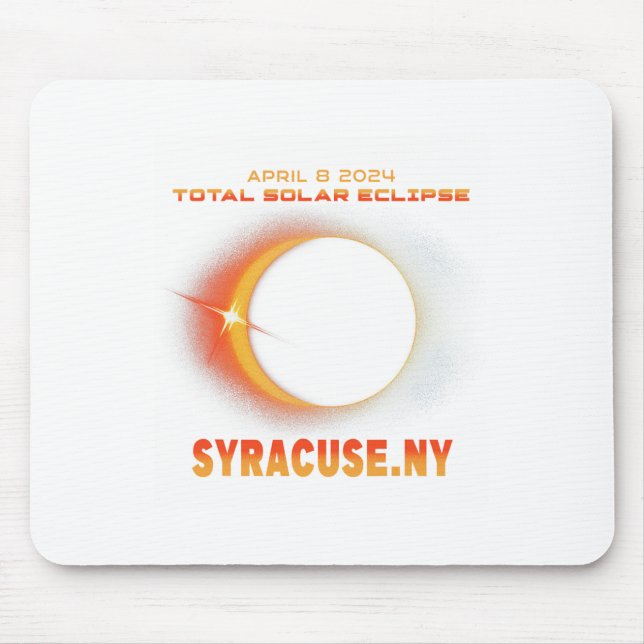 Mousepad Syracuse New York Total Solar Eclipse 2024 (Frente)