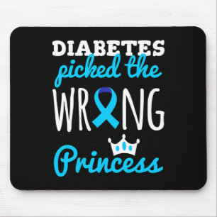 Mousepad T1d Consciência Princesa Meninas Diabetes Awa