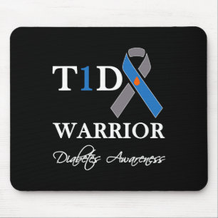 Mousepad T1D Guerreiro Tipo 1 Sensibilização para a Diabete