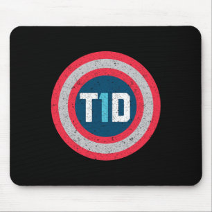 Mousepad T1d Homens com Sensibilização para a Diabetes Tipo