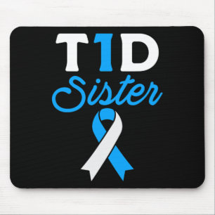 Mousepad T1D Irmã Diabética Tipo 1 Dossiê Sensibilização