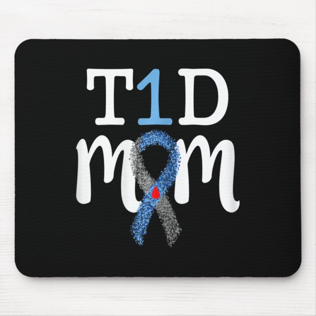Mousepad T1D Mãe - Mamãe de Sensibilização para a Diabetes  (Frente)