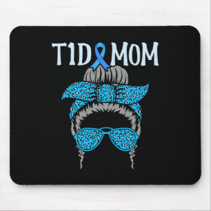 Mousepad T1D Mãe Sensibilização Diabetes Azul Diabetes Faix