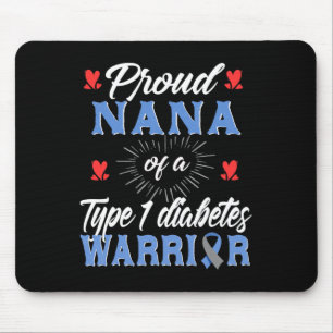 Mousepad T1D Orgulho Diabetes da Nana Sensibilização Tipo 1