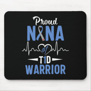 Mousepad T1D Orgulho Diabetes da Nana Sensibilização Tipo 1