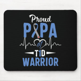 Mousepad T1D Orgulho Papa Diabetes Sensibilização Tipo 1 In