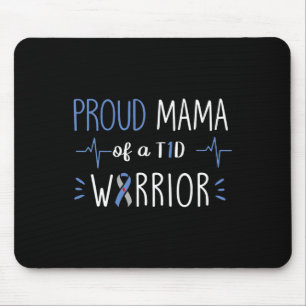 Mousepad T1D Orgulhosa Mama Diabetes Consciência Blue Ribbo