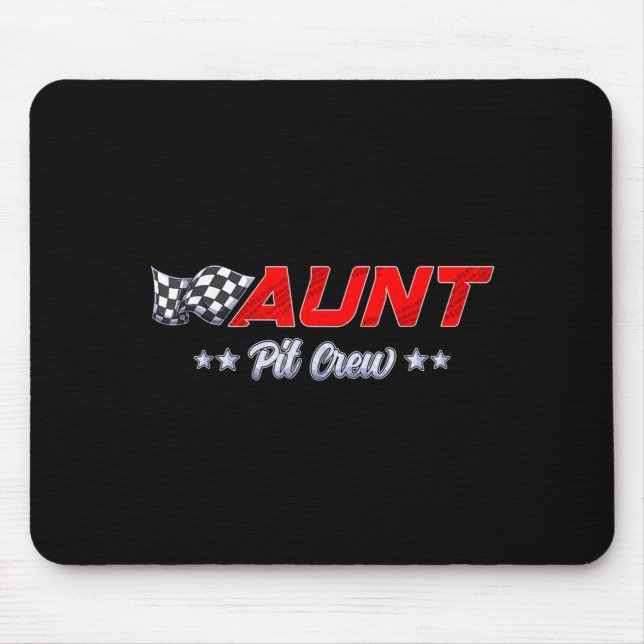 Mousepad T Crew Aunt Race Car Family Matching Racing Birthd (Frente)