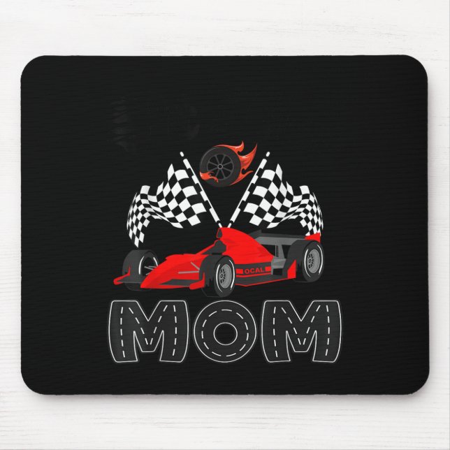 Mousepad T Crew Mom Racing Car Birthday Boy Family Matching (Frente)